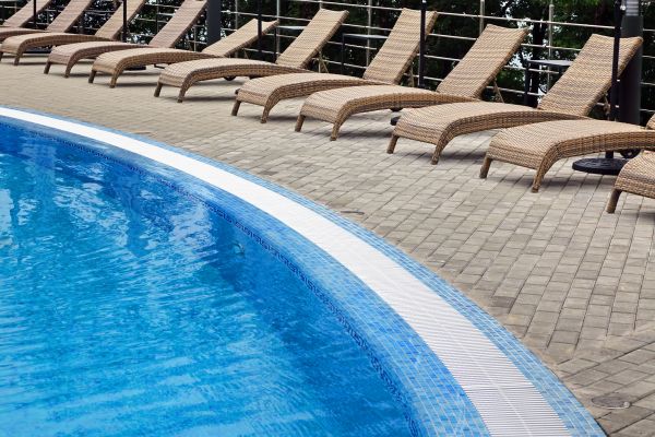 Poolside Hardscaping in Redwood City